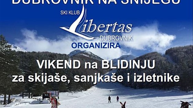 Ski klub Libertas iz Dubrovnika organizira natjecanje u skijanju na Blidinju