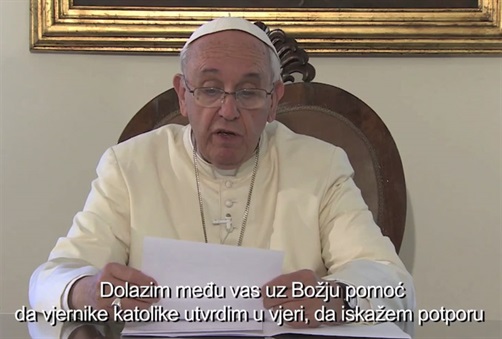 Papina poruka BiH: Dolazim među vas kao brat