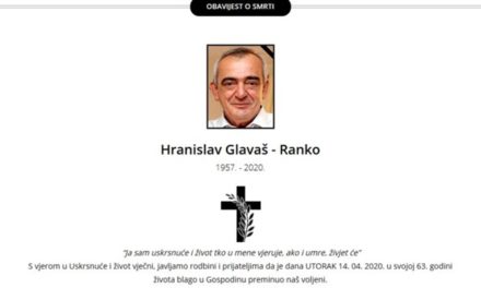 Odlazak legendarnog ugostitelja, kuhara, velikog čovjeka… preminuo je Ranko Glavaš