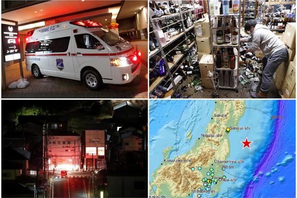U potresu u Japanu ima ozlijeđenih, gotovo milijun kućanstava ostalo bez struje