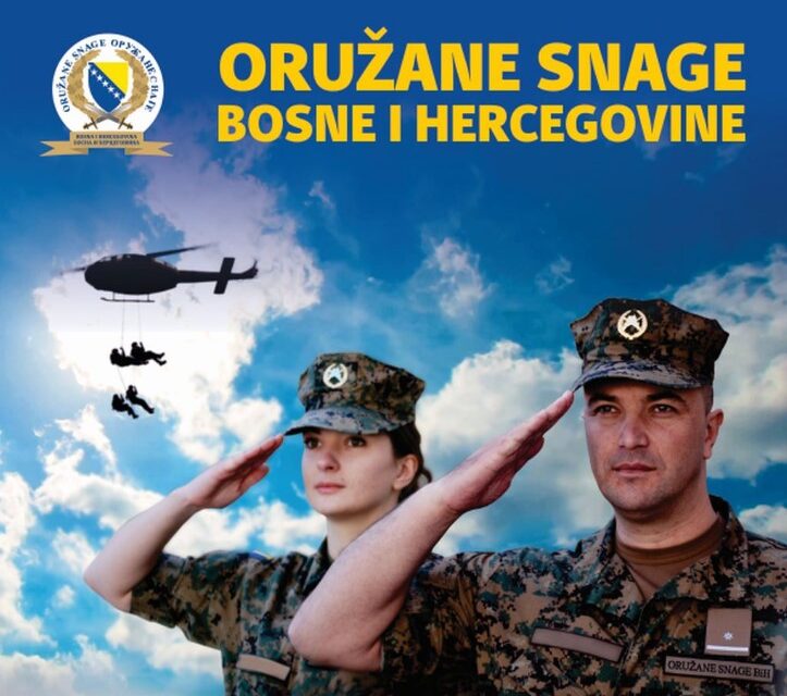 Javni natječaj za prijem kandidata u profesionalnu vojnu službu u početnom činu časnika Oružanih snaga Bosne i Hercegovine
