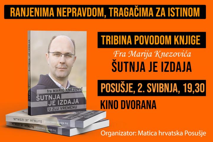 Posušje: Fra Mario Knezović predstavlja novu knjigu „Šutnja je izdaja u zlu vremenu“