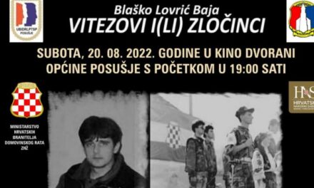 Legendarni zapovjednik iz Posavine Blaško Lovrić dolazi u Posušje. Predstavlja knjigu „Vitezovi i(li) zločinci“