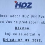 HDZ BiH Posušje u službenu kampanju kreće u srijedu iz Rakitna