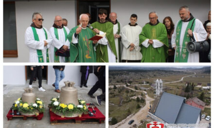 Blagoslovljena zvona nove crkve na Risovcu