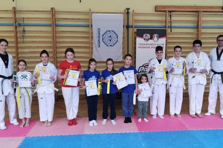 Taekwondo sekcija “Poskok Rakitno” uspješna na polaganju