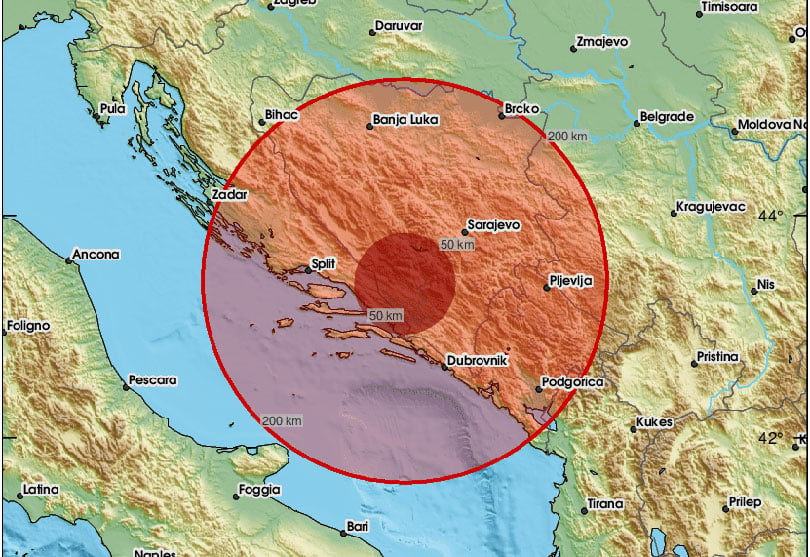 Novi potres osjetio se u Hercegovini