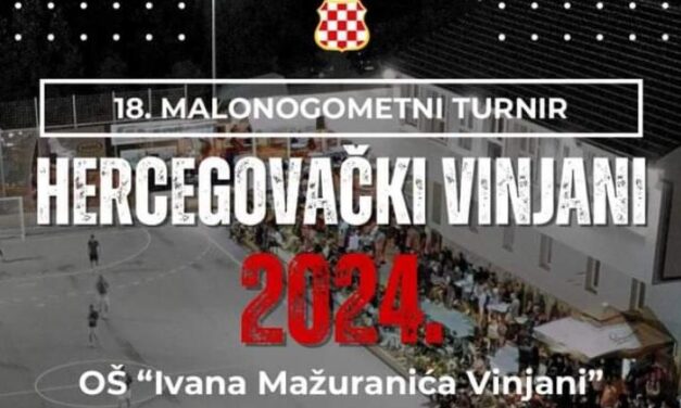 Prijave na malonogometni turnir „Hercegovački Vinjani 2024.“: 7000 KM nagrada najboljoj ekipi