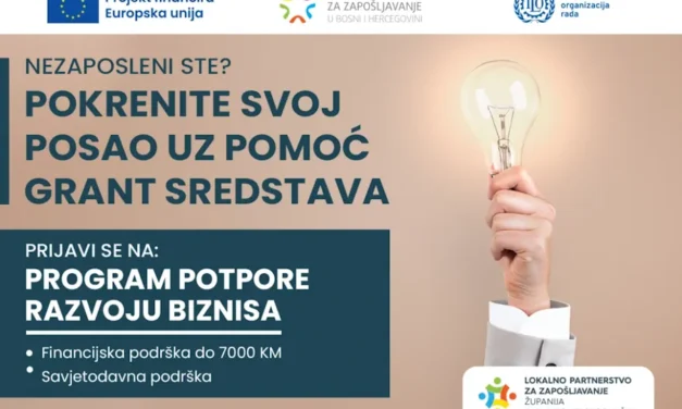 JAVNI POZIV ZA SUDJELOVANJE U PROGRAMU POTPORE RAZVOJU BIZNISA