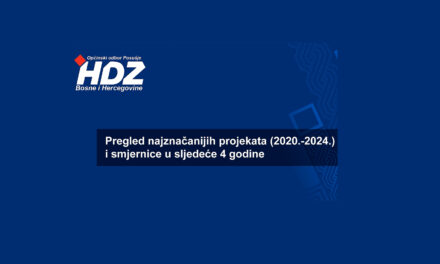 OO HDZ BiH Posušje: predstavljanje najznačajnijih projekata od 2020.-2024. godine, kao i smjernica u sljedeće 4 godine (video)