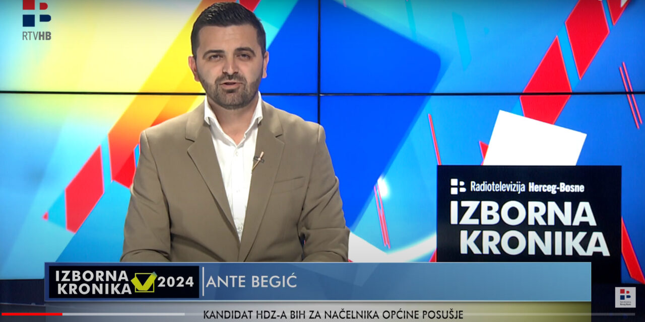 Video: obraćanje Ante Begića, kandidata HDZ-a BiH za načelnika općine Posušje