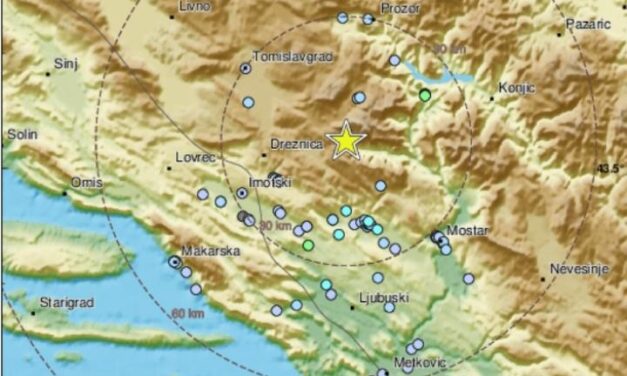 Dva manja, ali osjetna potresa u Hercegovini