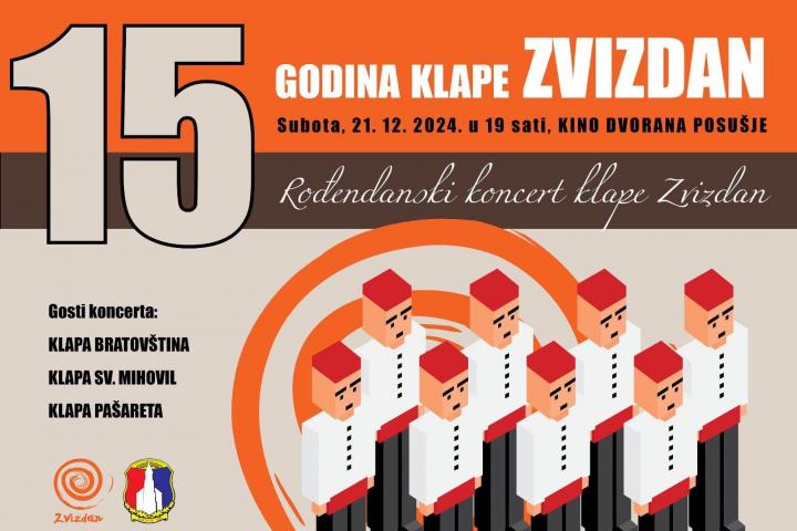 Klapa Zvizdan slavi 15 godina postojanja, povodom jubileja pripremaju svečani rođendanski koncert!