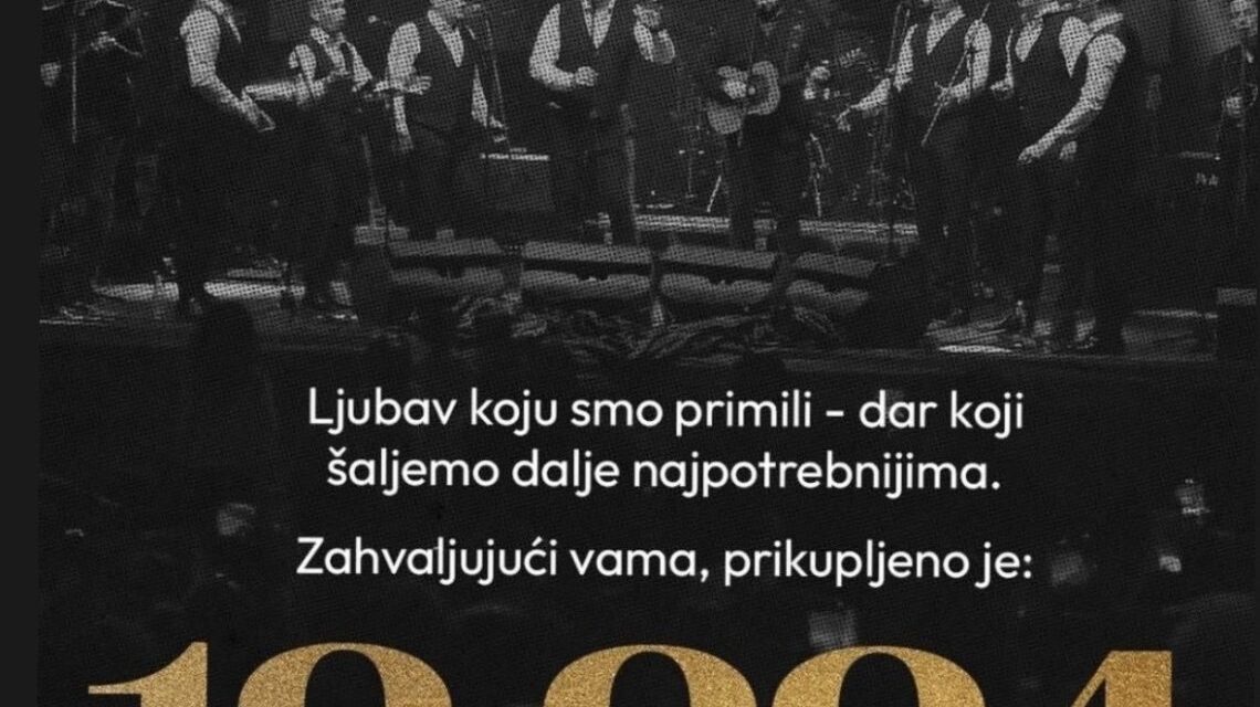 Posuška humanitarna priča: Publika i klapa Grga zajedno prikupili 18.884 KM