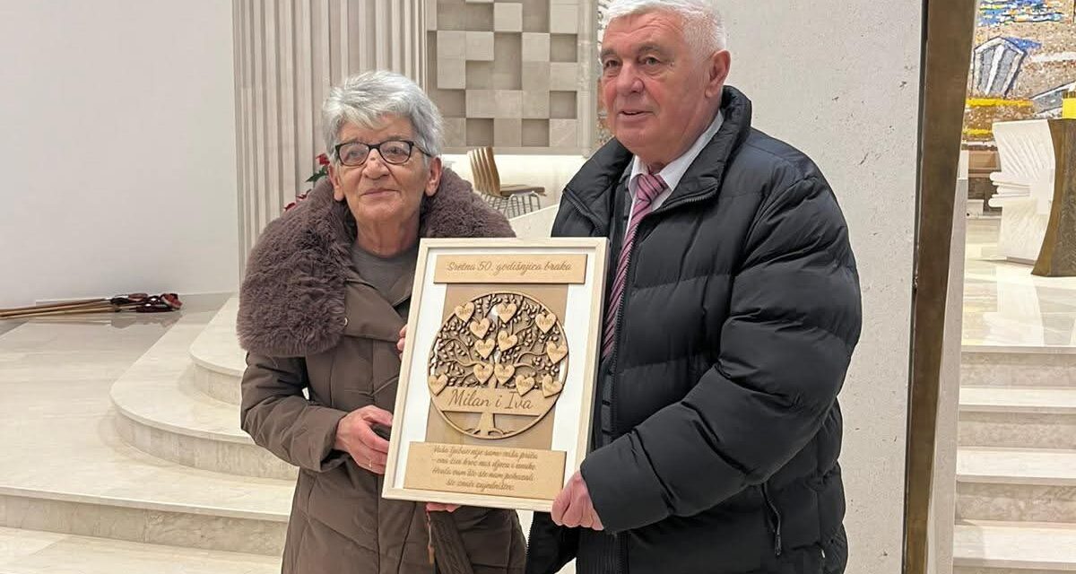 Jubilej u Posušju: Milan i Iva Jukić proslavili 50 godina braka