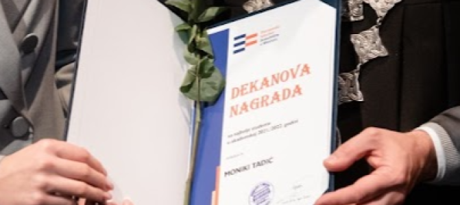 JAVNI POZIV za dobitnike Rektorove/Dekanove nagrade za akademsku 2024./2025. godinu