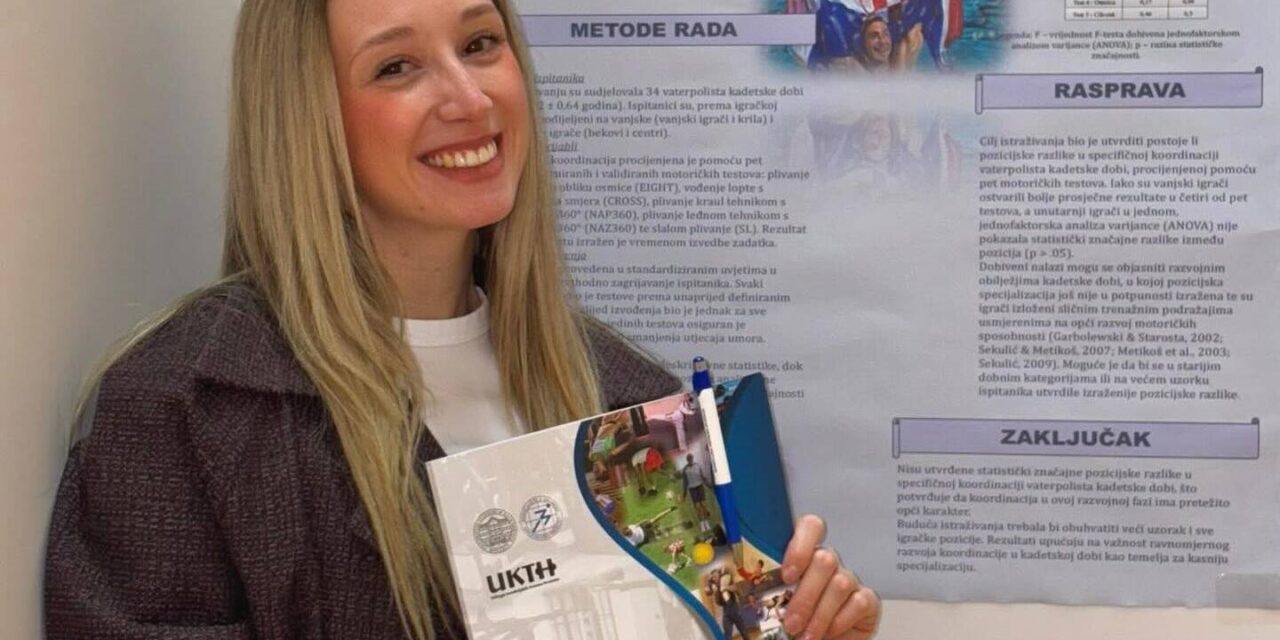 Sari Grubišić nagrada za znanstveni rad na 24. konferenciji kondicijske pripreme sportaša u Zagrebu