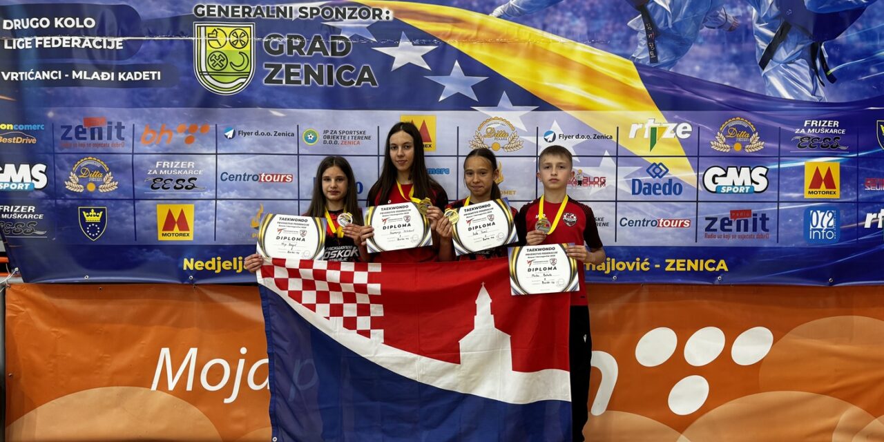 TKD Poskok Posušje: 2 zlata i 2 srebra na prvenstvu Federacije BiH