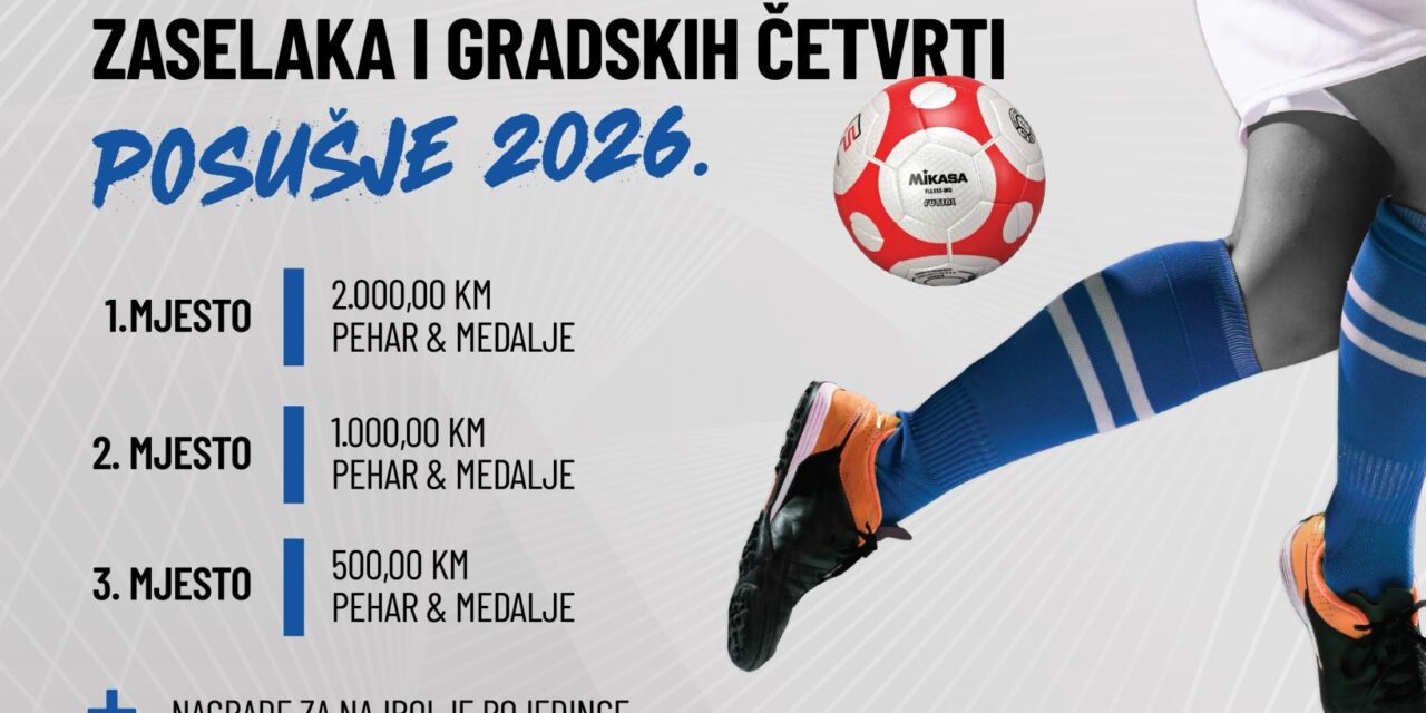 Počinju prijave za Malonogometni turnir mjesnih zajednica, sela, zaselaka i gradskih četvrti Posušje 2026.