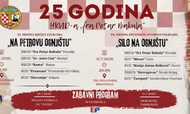 Četvrt stoljeća čuvanja tradicije: HKUD „fra Petar Bakula“ slavi veliki jubilej