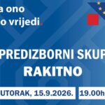 Poziv na predizborni skup HDZ-a BiH u Rakitnu