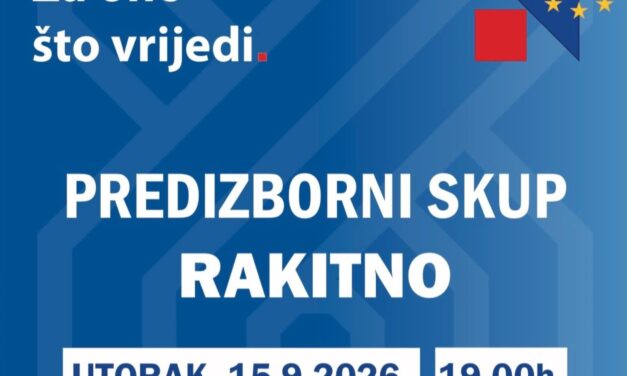 Poziv na predizborni skup HDZ-a BiH u Rakitnu