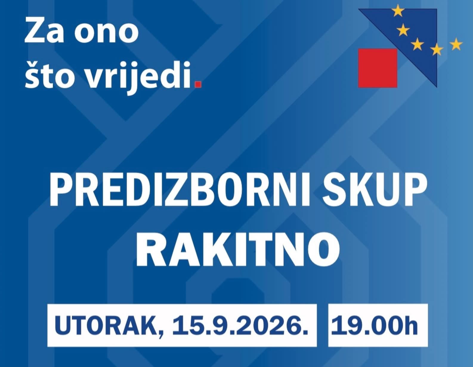 Poziv na predizborni skup HDZ-a BiH u Rakitnu