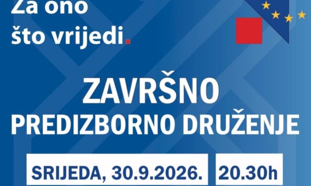 OO HDZ BIH POSUŠJE NAJAVLJUJE ZAVRŠNO PREIZBORNO DRUŽENJE