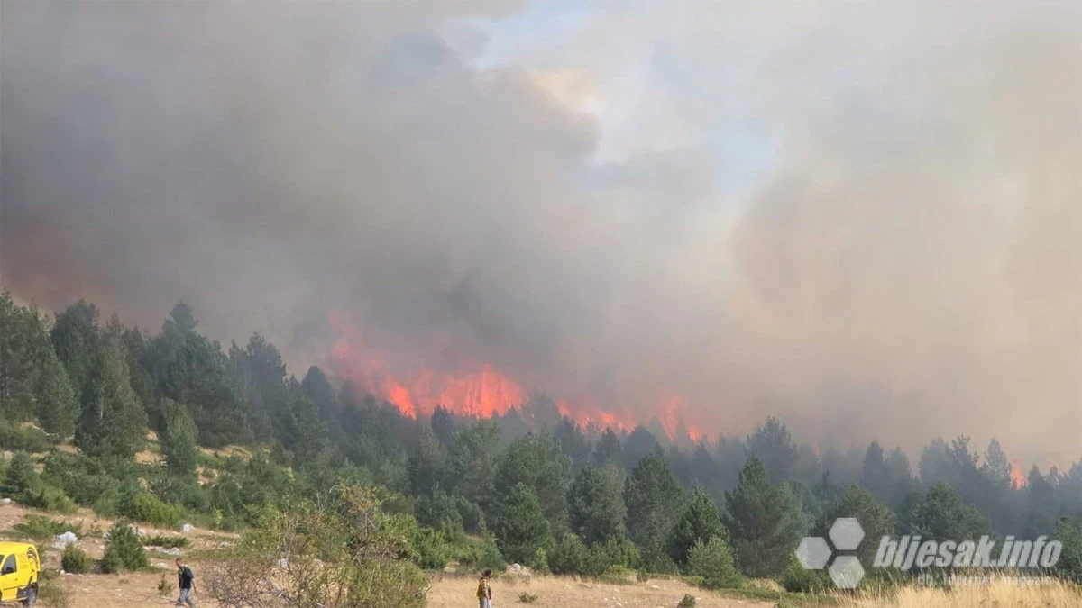 Buknuo novi požar na Blidinju: Vatra zahvatila vikendice, gori borova šuma Buknuo novi požar na Blidinju: Vatra zahvatila vikendice, gori borova šuma